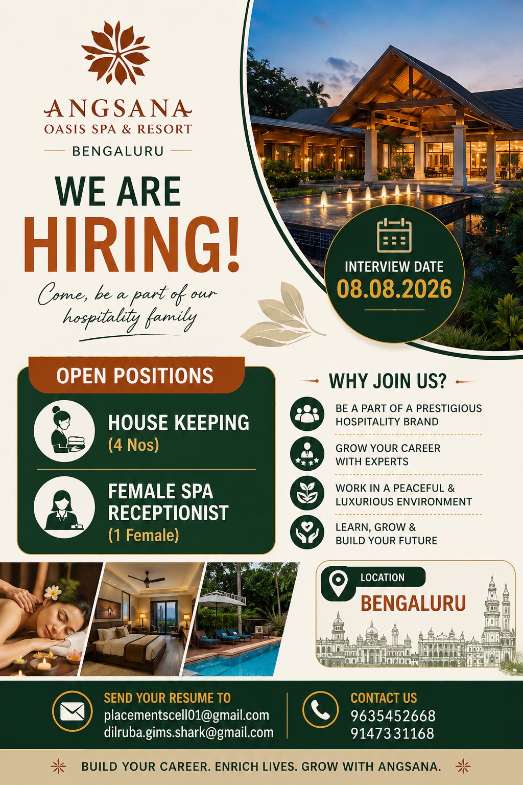 Angsana Oasis Spa & Resort Opportunities
